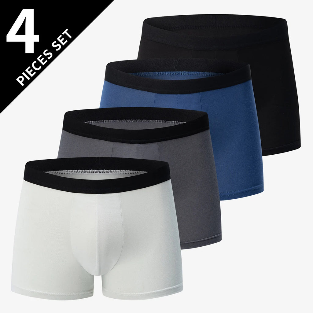 4/5 Uds. Pantalones cortos estampados de talla europea y americana a la moda para hombre, ropa interior cómoda de talla grande para hombre, bañador Sexy