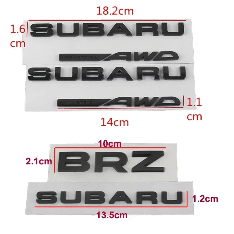 ABS Car Rear Trunk Sticker Emblem for Subaru WRX BRZ STI XV FORESTER IMPREZA LEGACY OUTBACK Auto Body Tail Letter Badge Decal