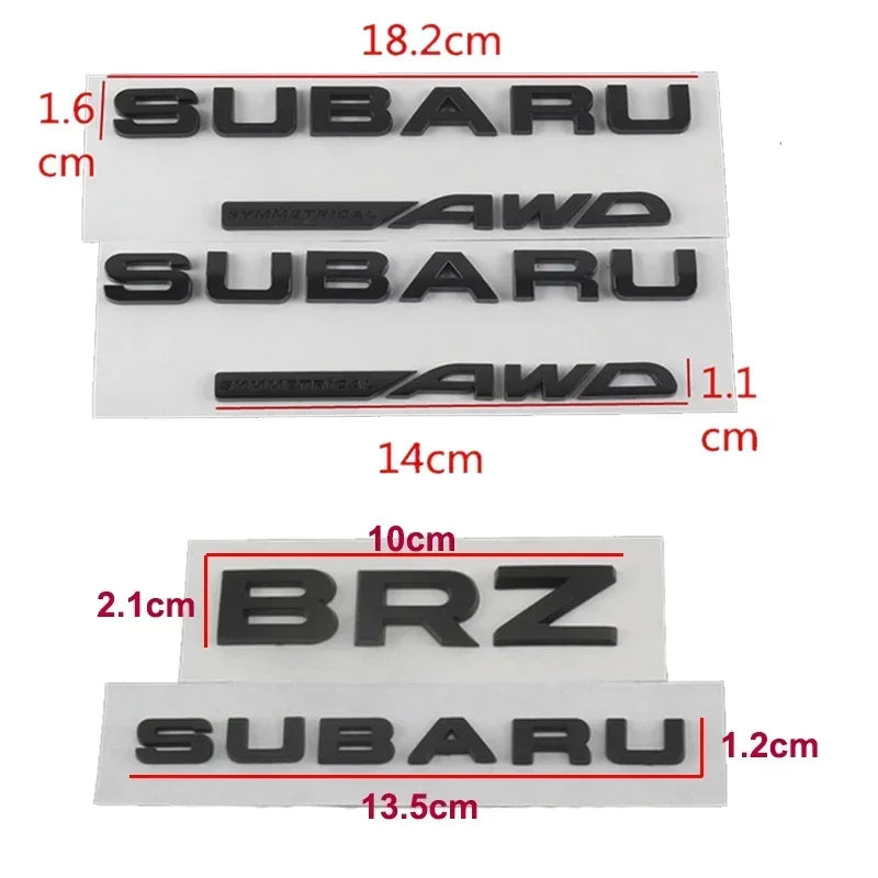 ABS Car Rear Trunk Sticker Emblem for Subaru WRX BRZ STI XV FORESTER IMPREZA LEGACY OUTBACK Auto Body Tail Letter Badge Decal