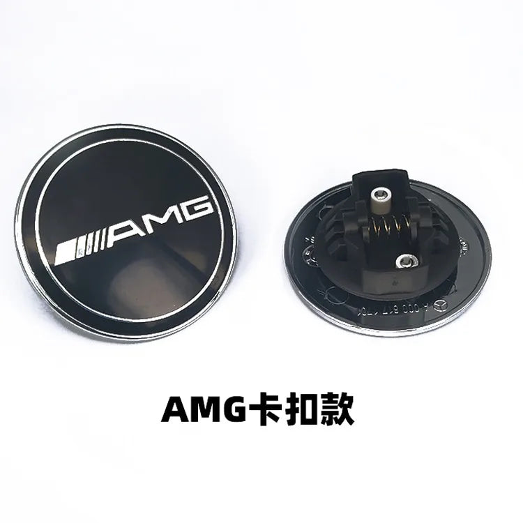1PC 56mm Car Hood Emblem Badge Bonnet Emblem Cover For Mercedes Benz Brabus AMG W124 W163 W202 W203 W204 W210 W211 W205 Sticker