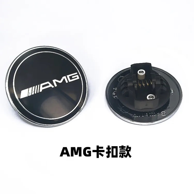 1PC 56mm Car Hood Emblem Badge Bonnet Emblem Cover For Mercedes Benz Brabus AMG W124 W163 W202 W203 W204 W210 W211 W205 Sticker