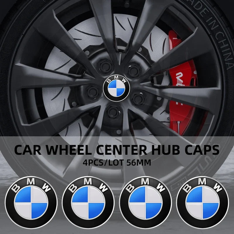 4Pc 65mm 56mm Wheel Center Caps Emblem Badge 50th Anniversary For BMW E39 E46 E90 E60 E87 E53 F10 F20 F30 M X3 X5 X6 Accessories