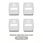 4Pcs Zinc Alloy  Car Door Lock Buckle Protection Cover Anti-Collision Shock Absorbing Cushion Stickers For BMW G80 G06 G07 G42 G