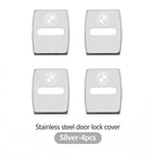 4Pcs Zinc Alloy  Car Door Lock Buckle Protection Cover Anti-Collision Shock Absorbing Cushion Stickers For BMW G80 G06 G07 G42 G