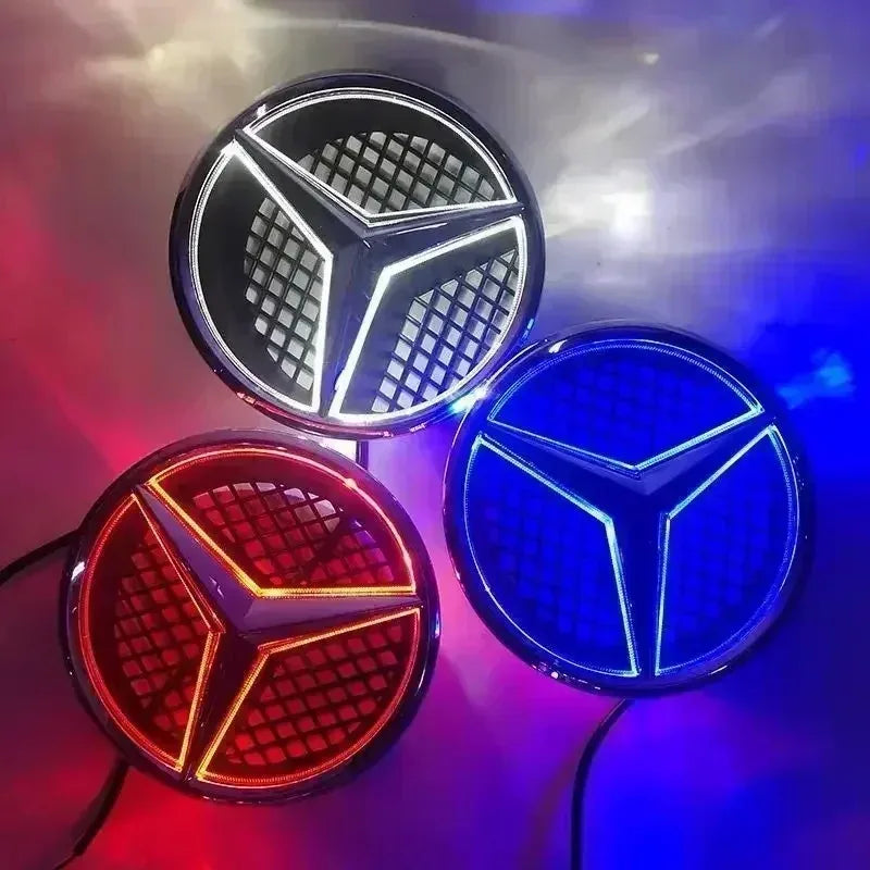 Car Front Grilled Star Emblem LED For Mercedes W205 W212 W213 W204 ML W166 CLA W253 A W176 W177 C W204 E GLK X204 GLA GLC GLE B