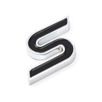 3D Metal S Logo Front Grille Emblem Badge Car Rear Trunk Stickers For Ford Focus Fiesta Escape Ecosport Kuga Mondeo Accessories