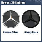 3D Front Grille Star Emblems Logo For Mercedes Benz C W205 A W177 S W217 SL CLA CLS GLA GLB Car Accessories