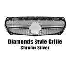 Chrome Silver AMG Style Front Bumper Grille For Mercedes Benz CLA-Class W117 2013-2019 CLA180 CLA200 CLA45 Front Grill Black