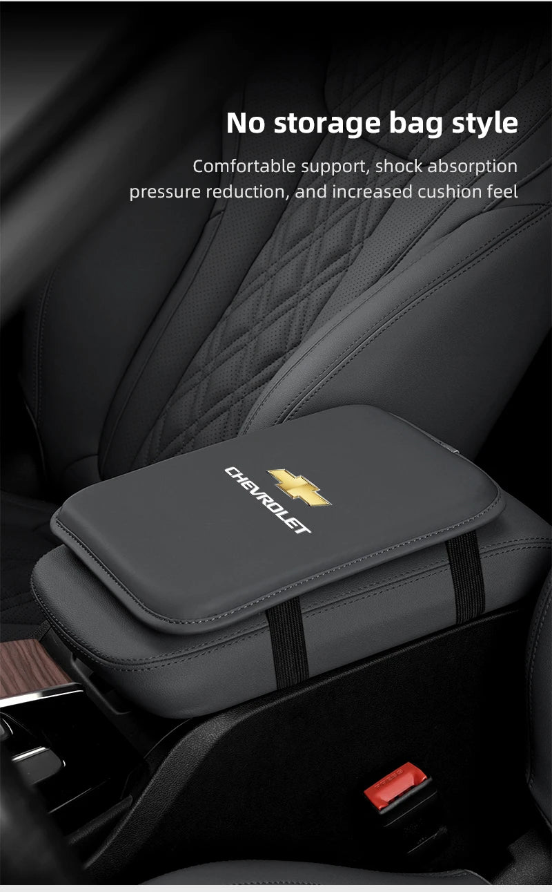 Leather Car Armrest Box Pad Auto Armrest Mat High Quality Accessorie For Chevrolet Camaro Colorado Cobalt Beat Groove Volt Trax