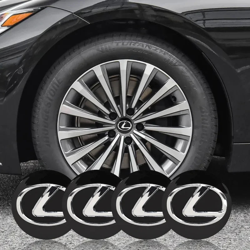 4Pcs Lexus F SPORT Car Wheel Center Hub Caps Cover Accessories for Plug-in Hybrid ES UX 300e GS GX IS LS CT NX RX 350h 450h