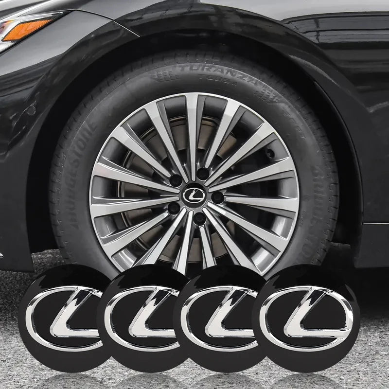4Pcs Lexus F SPORT Car Wheel Center Hub Caps Cover Accessories for Plug-in Hybrid ES UX 300e GS GX IS LS CT NX RX 350h 450h