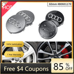 For Audi 4pcs 60mm Car Styling Audi Wheel Center Cap Emblem Hub Covers Badge For Audi B5 B6 B7 B8 B9 D3 Q3 Q5 Q7 TT A1 A3 A4 A5