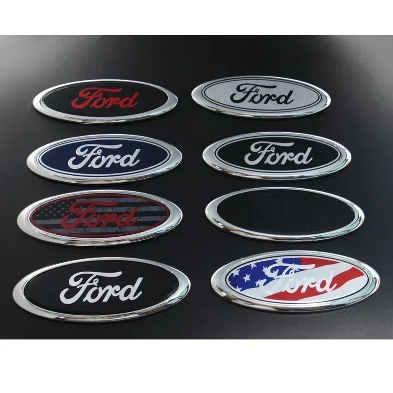 ABS Car Rear Trunk Sticker Front Hood Emblem for Ford Fusion Ranger Escape Fiesta Explorer Focus Bronco Mondeo Transit