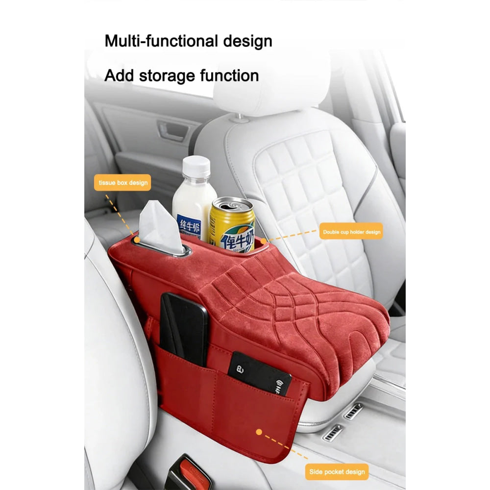 Car Console Armrest Box Booster Pad Car Arm Rest Padded Cover For Mercedes Benz AMG W204 W206 W205 W203 W211 W212 W213 W210 W124