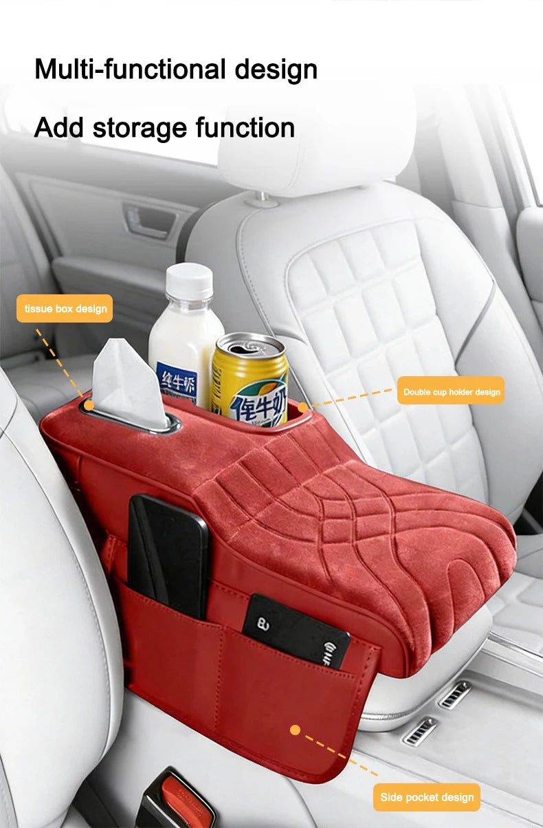 Car Console Armrest Box Booster Pad Car Arm Rest Padded Cover For Mercedes Benz AMG W204 W206 W205 W203 W211 W212 W213 W210 W124