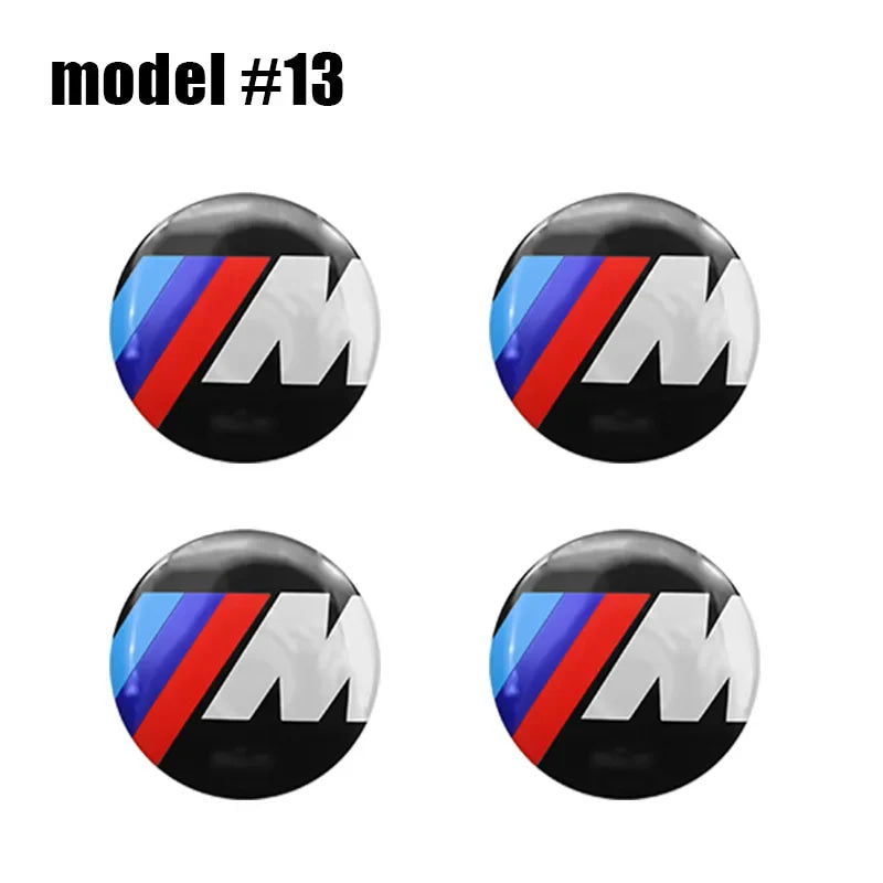 4Pc 56mm 60mm 65mm Car Wheel Center Hub Cap Rim Cover Stickers For BMW E36 E39 E46 E60 E90 E90 F01 F10 F30 G01 G20 G21 G30 G11 M