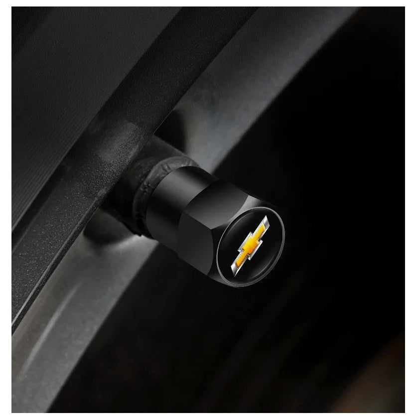 4Pcs Car Styling Wheel Tire Valve Air Stem Cap Duust Covers For Chevrolet Tracker Optra Lanos SS Sail Corsa Matiz Avalanche Onix