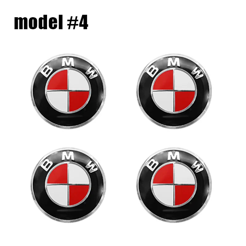 4Pcs 56mm 60mm 65mm Car Wheel Tire Center Emblem Decal For BMW M E90 E60 E46 E39 F10 E87 X3 X4 X1 G30 G20 Cover Hub Caps Sticker