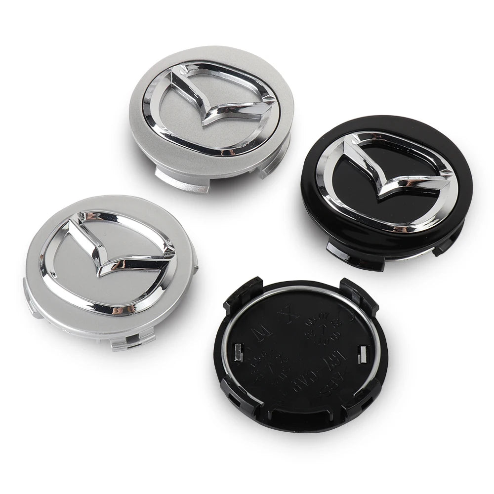 4Pcs 56MM Car Wheel Center Hub Cap Badge Accessor For Mazda Axela Demio Atenza CX CX3 CX7 CX30 CX60 CX9 2 3 4 323 MX3 MX6 RX3 MS