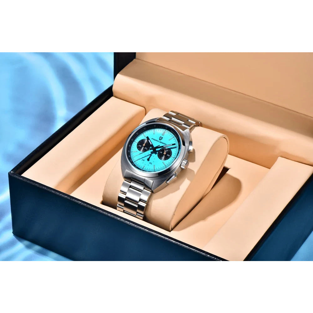 PAGANI DESIGN Panda Mens Watches Quartz Luxury Watch For Men Chronograph VK63 Wristwatches AR Sapphire Waterproof Luminous Clock