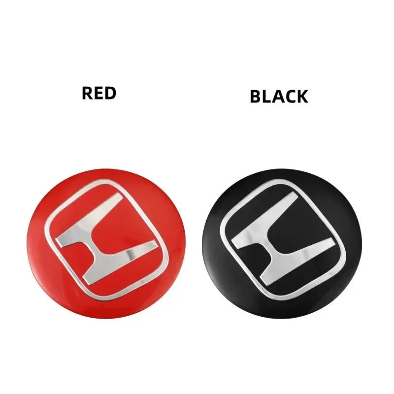 4Pcs Car Wheel Hub Center Cap Sticker Metal Emblem Stickers For Honda Civic Accord Fit City Vezel CRV Odyssey Pilot Jazz