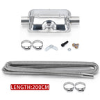 60cm - 300cm Air Diesel Parking Heater Stainless Steel Exhaust Pipe Tube Gas Vent Hose Car Truck VAN With 24mm Bore Car Muffler