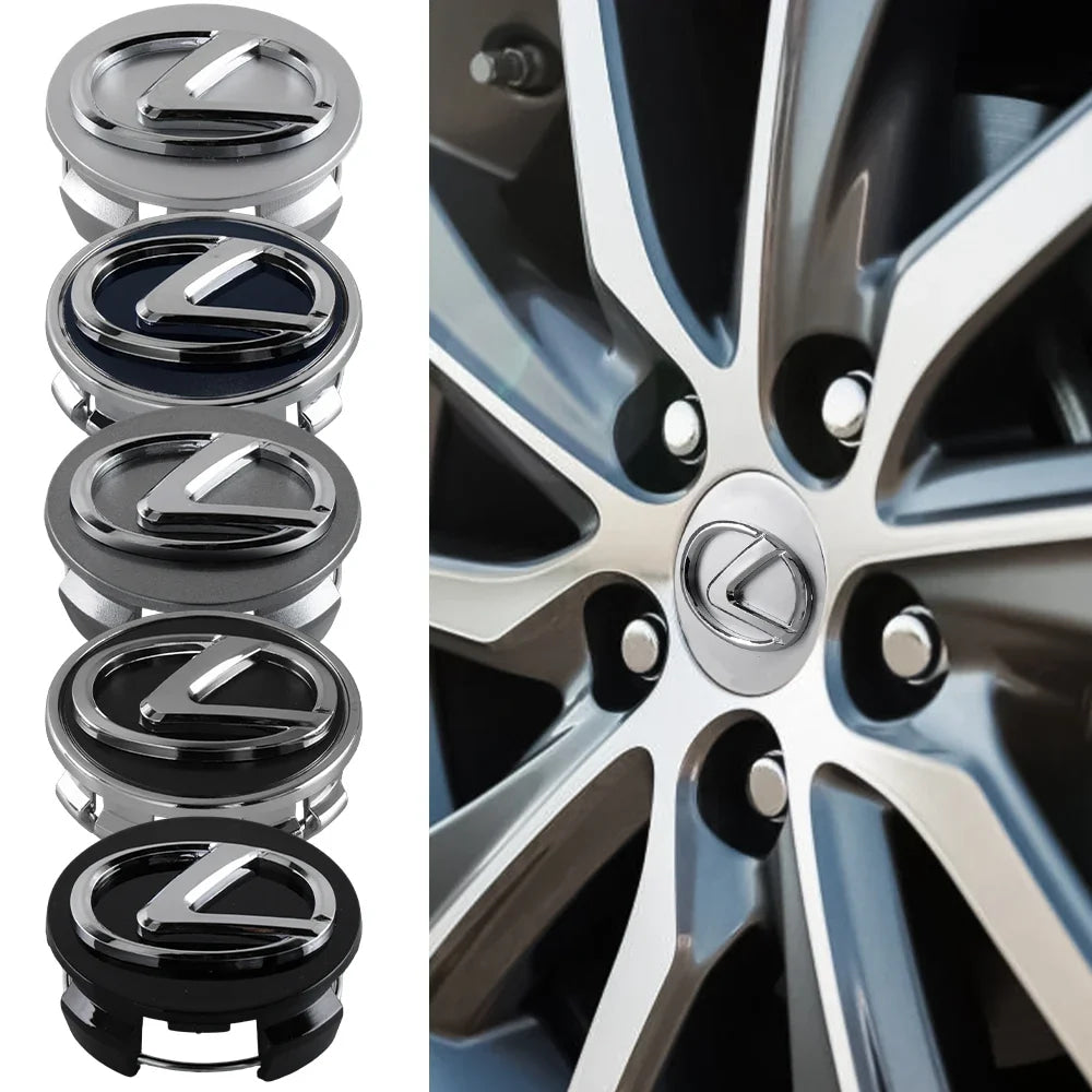 4PCS 60mm For Lexus FSPORT LBX NX RX 350h 450h ES UX 300e GS GX IS Car Wheel Tire Hub Center Cap Cover Auto Exterior Accessories