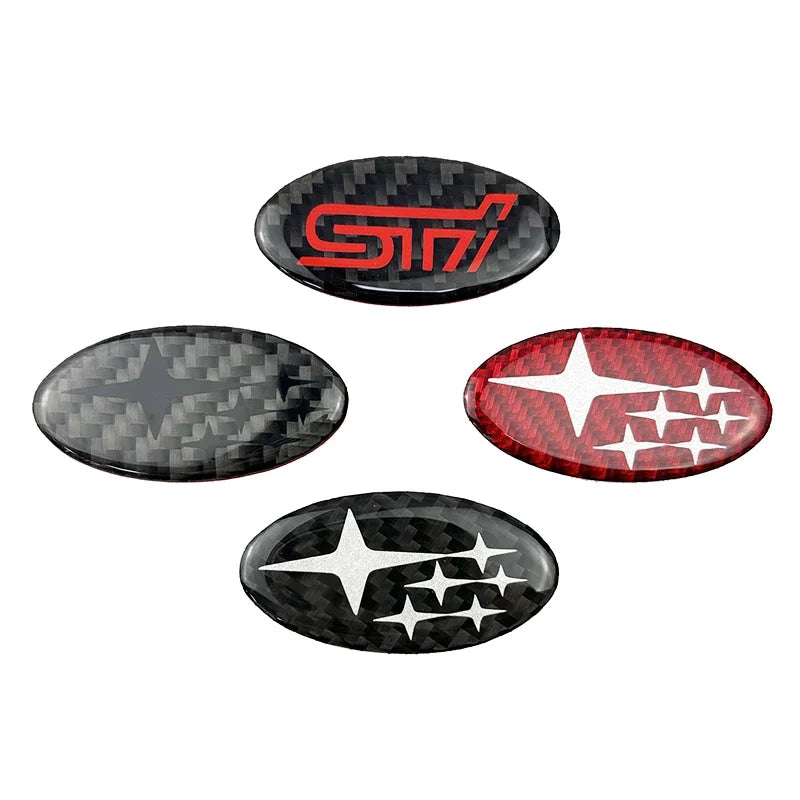 For Subaru Forester XV Outback Impreza Legacy STI WRX BRZ Tribeca Car Steering Wheel Emblem Badge Decals Styling Accessories
