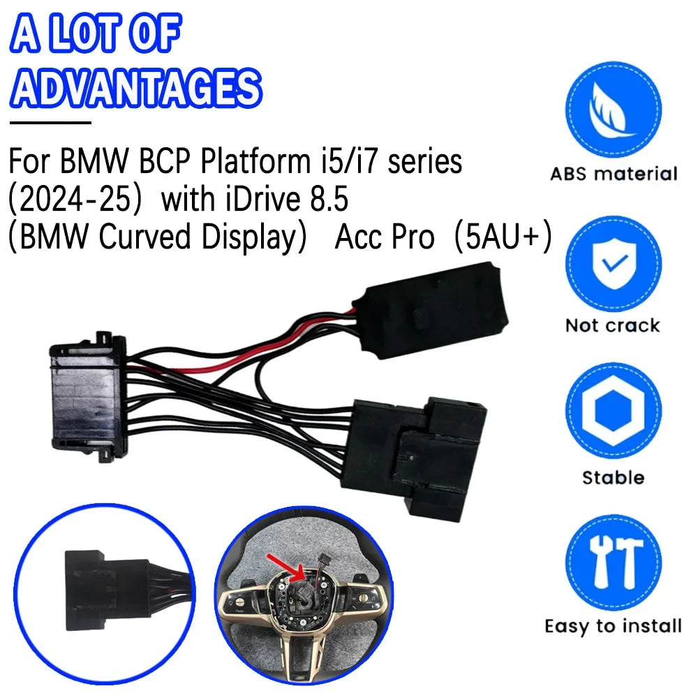 Steering Wheel Hand Off Detection Emulator For BMW U11 G60 G70 I5 I7 G48 2024- TJA Touch free ACC PRO Automatic Cruise Module