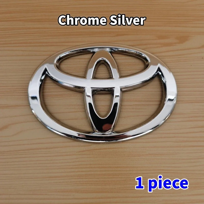 1pc 3D Car Emblem sticker For Toyota Front Grill Hood Rear Trunk Logo Corolla Camry RAV4 Hilux Yaris Prius Prado Badge Accessory