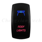 Waterproof 5 Pins SPST On/Off Rocker Switch Blue & Red Led 20A/12V 10A/24V Toggle Switch GPS for Cars,Trucks, RVs, Boats