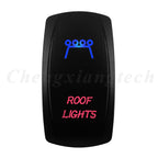 Waterproof 5 Pins SPST On/Off Rocker Switch Blue & Red Led 20A/12V 10A/24V Toggle Switch GPS for Cars,Trucks, RVs, Boats