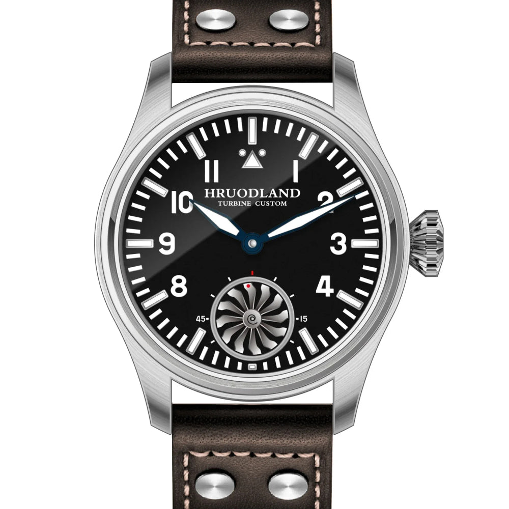 HRUODLAND Pilot Watch for Men BGW-9 Luminous Mechanical Wristwatch 316L Stainless Steel Sapphire Glass 10ATM Waterproof F016