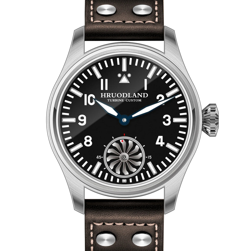 HRUODLAND Pilot Watch for Men BGW-9 Luminous Mechanical Wristwatch 316L Stainless Steel Sapphire Glass 10ATM Waterproof F016
