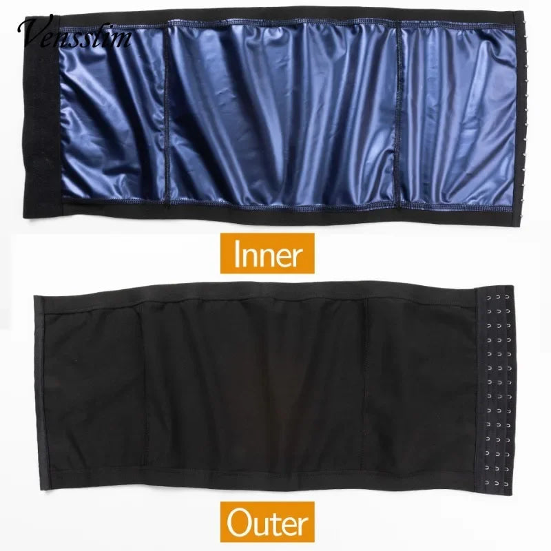 Vensslim Men Body Shaper Waist Trainer Slimming Belt Compression Corset Workout Sauna Sweat Bands Fitness Fat Burner Trimmer