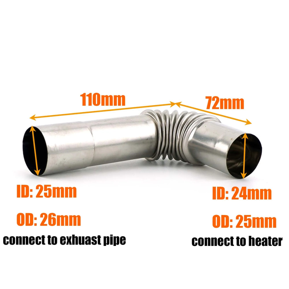 24mm 25mm 25mm&26mm Exhaust Pipe Tube Elbow Connector For Diesel Heater Car Camper Caravan Truck