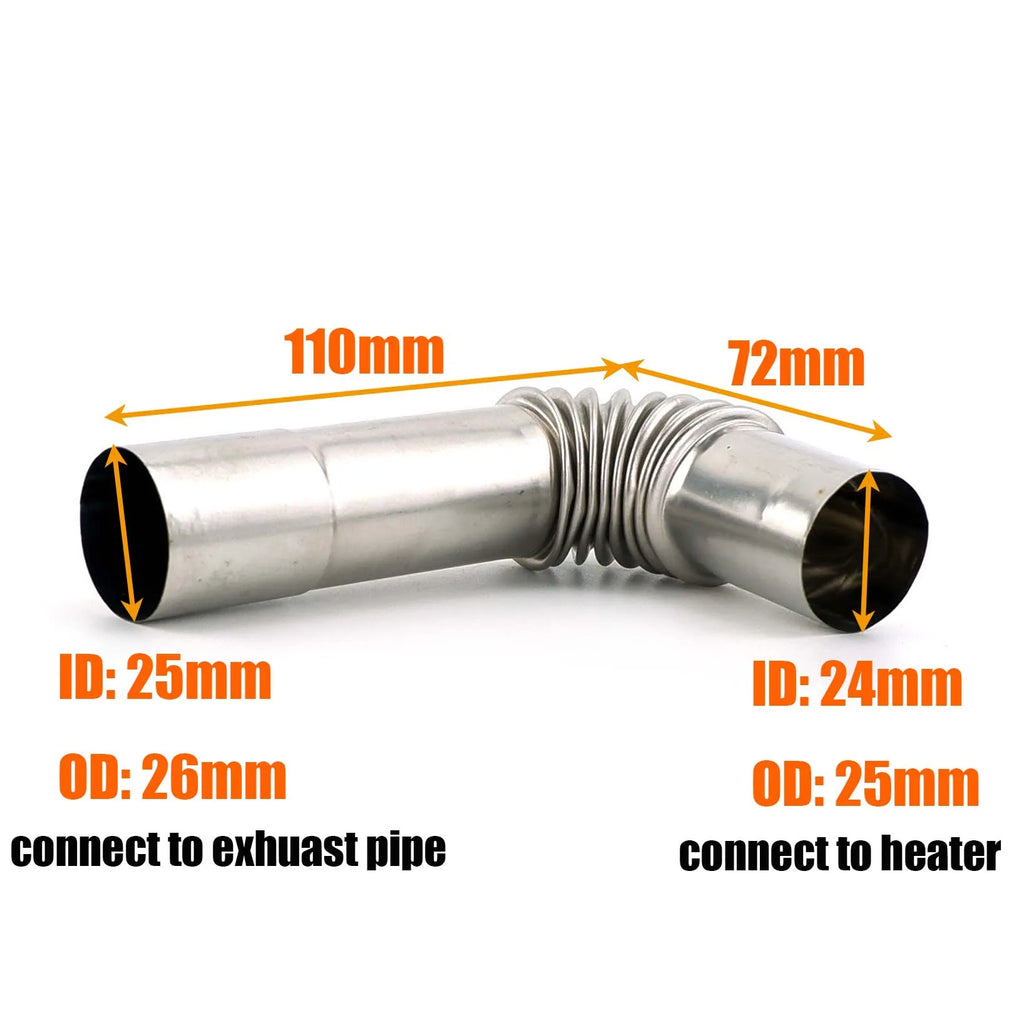 24mm 25mm 25mm&26mm Exhaust Pipe Tube Elbow Connector For Diesel Heater Car Camper Caravan Truck