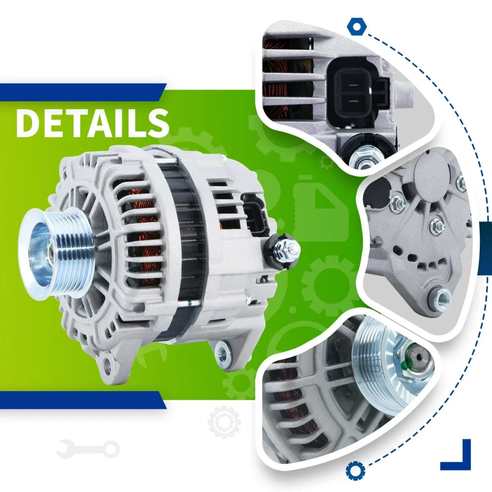 Alternator for 2007 Nissan Titan V8 5.6L to 08/06 (130 Amp) & 2004-2006 Titan