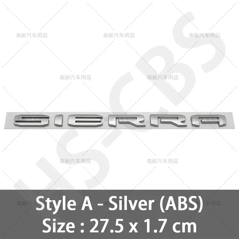 new old letter logo car stickers for GMC sierra Rear Trunk Emblem Logo boot label trunk modified Accessories decoration decals