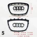 Audi Automobile Steering Wheel Logo Bright Frame Strip Electroplated Sticker Emblem For A3 A4 B8 8P B9 8V A5 A6 C7 A7 Q3 Q5 Q7