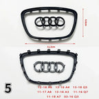 Audi Automobile Steering Wheel Logo Bright Frame Strip Electroplated Sticker Emblem For A3 A4 B8 8P B9 8V A5 A6 C7 A7 Q3 Q5 Q7