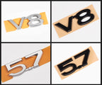For Toyota Land Cruiser 200 Prado 120 150 Car Logo Displacement V8/TX/TXL/5.7/V6/Black Letter Sticker Car Decoration Accessories