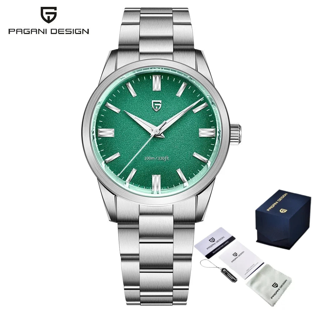 PAGANI DESIGN 2026 NEW Top Ice Blue Dial Men Quartz Watch Japan VH31 100M Waterproof Luxury Dress Watch For Men Reloj Hombre