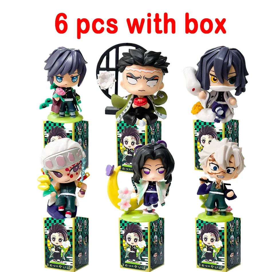 Demon Slayer Tanjiro Kamado Nezuko anime cartoon figure blind box creative personalized statue model ornament surprise gift box