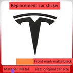 metal For Tesla- Car Front Emblem Rear Trunk Emblem Suitable for Model 3 Mode Y logo replacement rear and rear logos blackening