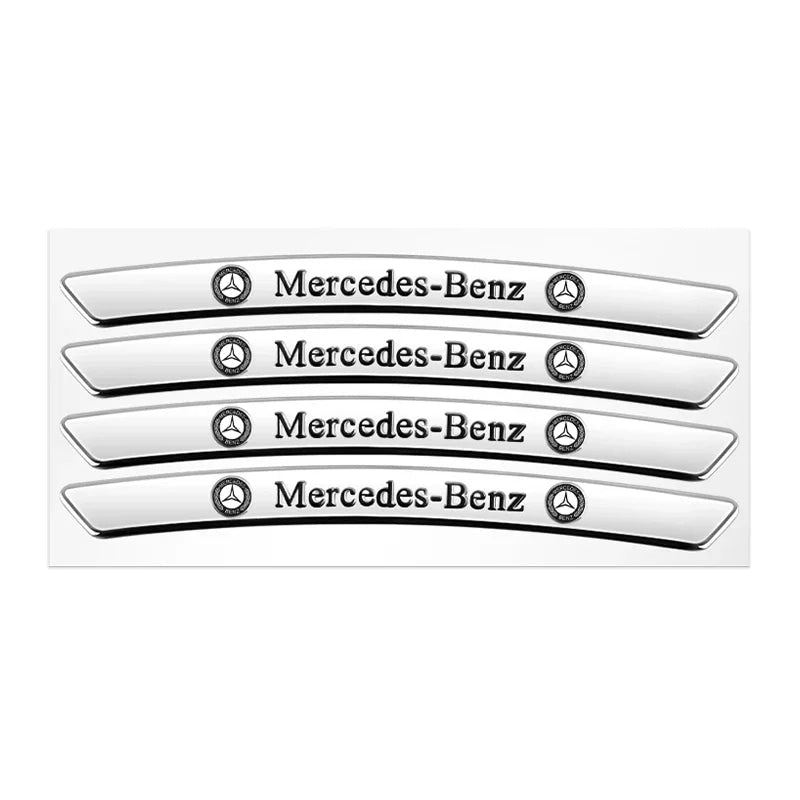 4Pcs Metal Car Wheel Hub Sticker Decorative Accessories For Mercedes Benz AMG GLE GLC W205 W206 W203 W204 W210 W212 W213