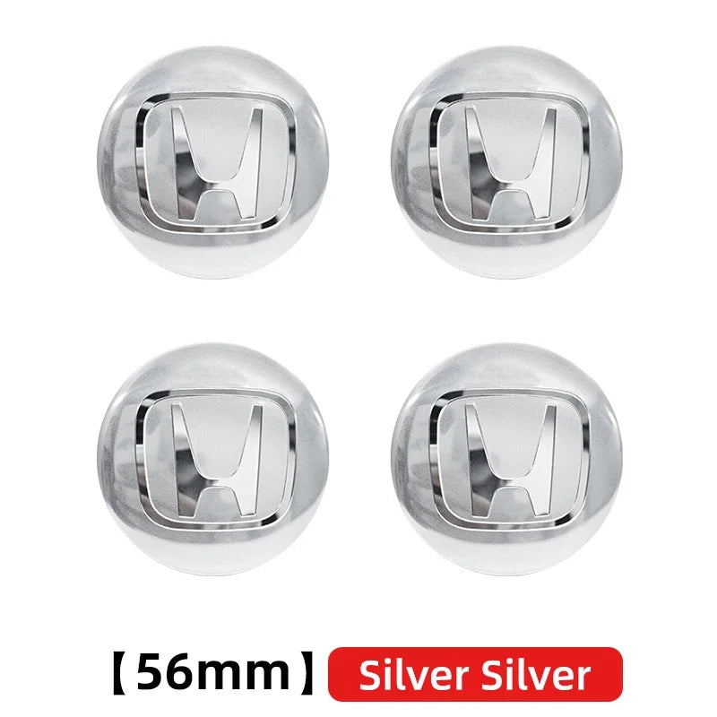 4pcs 56mm 60mm 65mm Car Wheel Hub Centre Cap Badge Emblem Hub Center Cover Car Sticker for Honda Civic Accord Cr-v Fit Crosstour