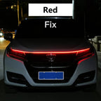 RXZ LED Daytime Running Light Scan Starting Car Hood Decorative Lights DRL Auto Engine Hood Guide Decorative Ambient Lamp 12V