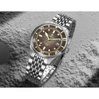CADISEN Automatic Mechanical Watch Man Silver Business Casual Waterproof Watch Japan MIYOTA 8215 Movement Luminous Men's Watch