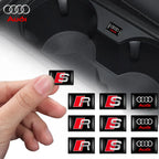 10pcs 3D Epoxy Drop Glue Car Emblem Stickers Badge Decal For Audi RS Sline A3 A4 B8 8P B9 B6 A5 B7 A1 Q3 Q7 Q8 Auto Accessories